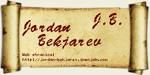 Jordan Bekjarev vizit kartica